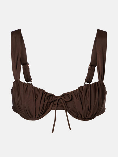 Faithfull Dinard ruched bikini top at Collagerie