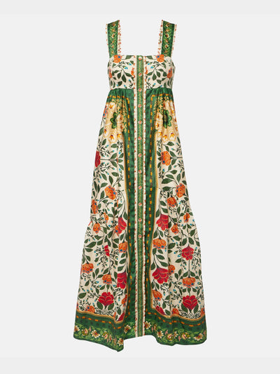 Farm Rio Floral cotton maxi dress at Collagerie