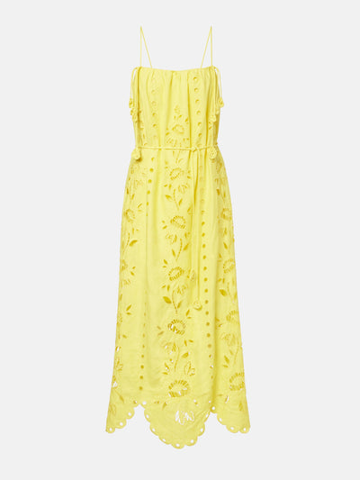 Farm Rio Richelieu linen-blend maxi dress at Collagerie