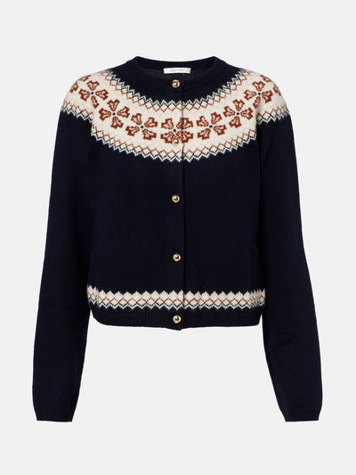 Frame Fair Isle cashmere cardigan at Collagerie