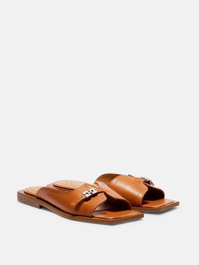 Ganni Butterfly faux leather slides at Collagerie