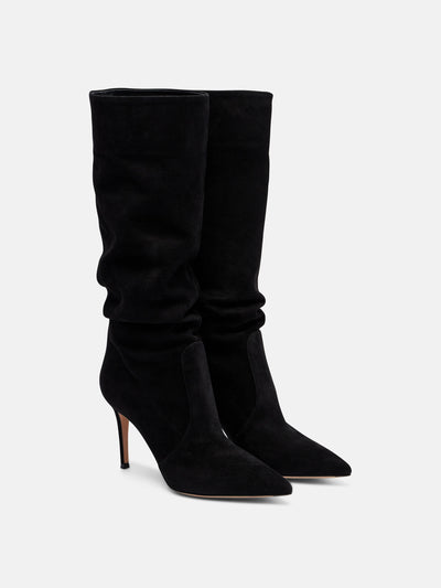 Gianvito Rossi Hansen 85 suede knee-high boots at Collagerie