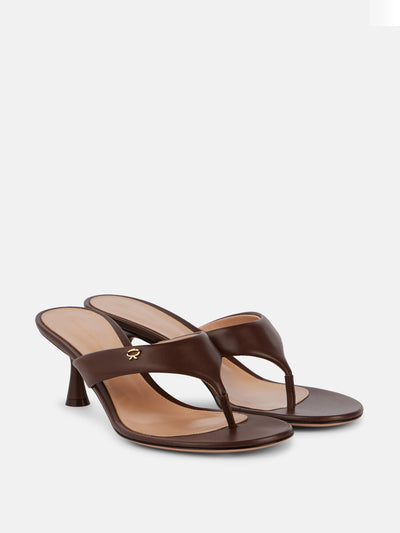 Gianvito Rossi Ascent 55 leather thong sandals at Collagerie