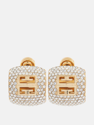 Givenchy Gold crystal-embellished hoop earrings at Collagerie