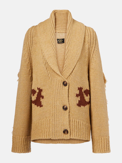 Goldbergh Nora intarsia wool-blend cardigan at Collagerie