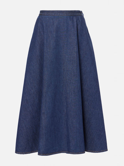 Gucci Denim midi skirt at Collagerie