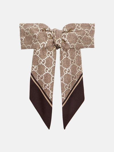 Gucci GG silk bow scrunchie at Collagerie