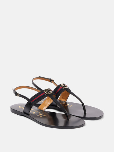 Gucci Interlocking G canvas sandals at Collagerie