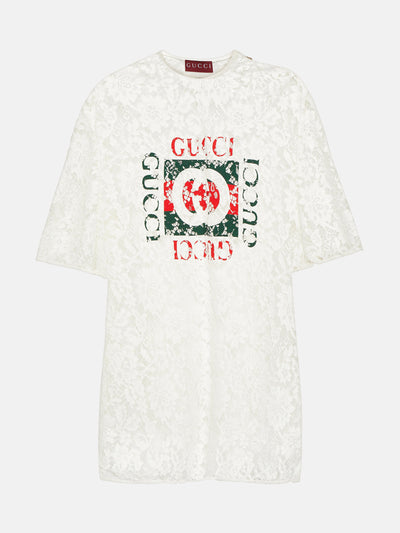 Gucci Interlocking G lace top at Collagerie