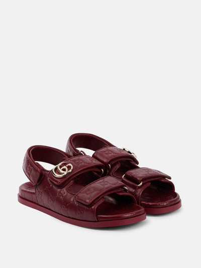 Gucci New Marmont GG leather sandals at Collagerie