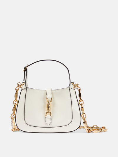 Gucci White mini patent-leather shoulder bag at Collagerie