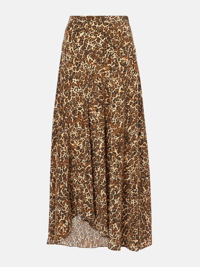 Isabel Marant Sakura leopard-print silk-blend midi skirt at Collagerie