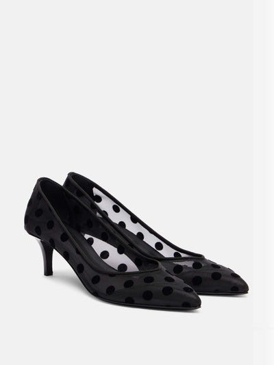 Isabel Marant Peleo 55 polka-dot mesh pumps at Collagerie