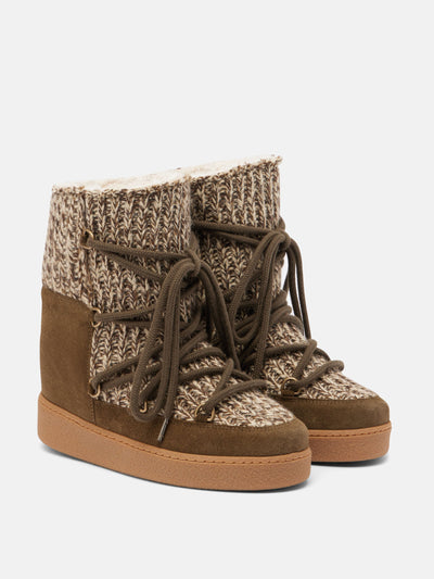 Isabel Marant Suede-trimmed snow boots at Collagerie