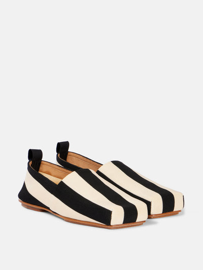 Jacquemus Carré striped slip-on shoes at Collagerie