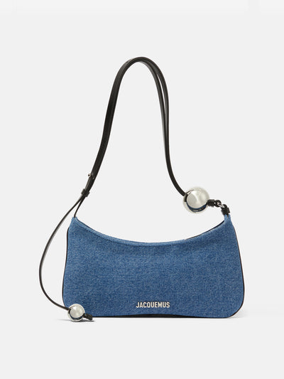 Jacquemus Le Bisou Perle denim shoulder bag at Collagerie