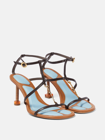 Jacquemus Heeled leather sandals at Collagerie
