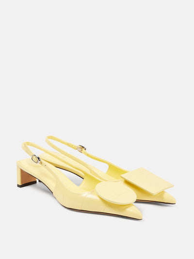 Jacquemus Les Slingbacks Duelo 40 leather pumps at Collagerie