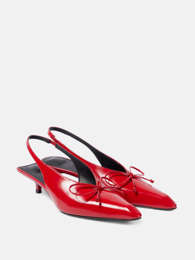 Jacquemus Low Cubisto leather slingback pumps at Collagerie