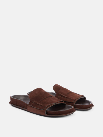 Jacquemus Mocassin suede slides at Collagerie