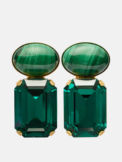 Jennifer Behr Elin crystal-embellished gold-plated earrings at Collagerie