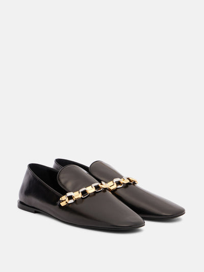 Jil Sander Chain-detail leather loafers at Collagerie