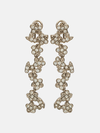 Jil Sander Crystal-embellished drop earrings at Collagerie