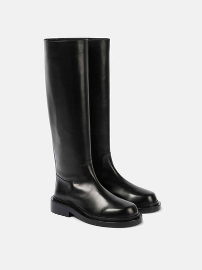 Jil Sander Leather knee-high boots at Collagerie