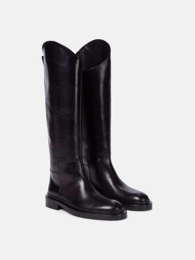 Jil Sander Leather riding boots at Collagerie