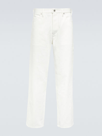 Jil Sander White mid-rise straight-leg jeans at Collagerie