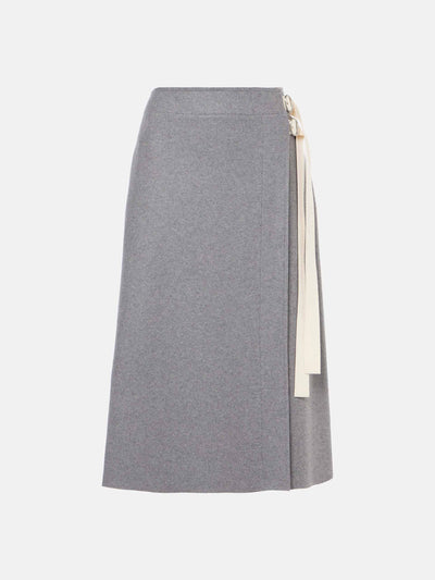 Jil Sander Wool-blend wrap skirt at Collagerie