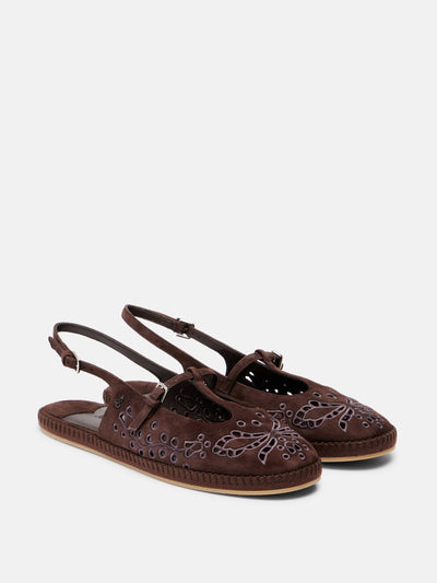 Jimmy Choo Amiee embroidered suede espadrilles at Collagerie