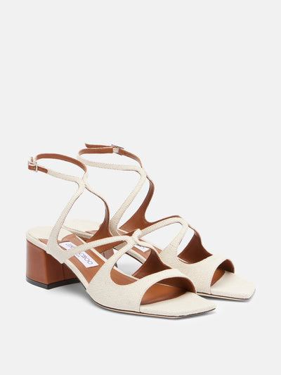 Jimmy Choo Azilia 45 canvas sandals at Collagerie
