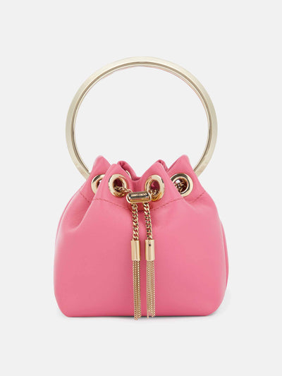 Jimmy Choo Candy pink smooth nappa mini bag at Collagerie