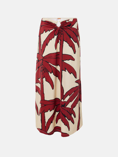 Johanna Ortiz Palms Breath Of Life printed midi skirt at Collagerie