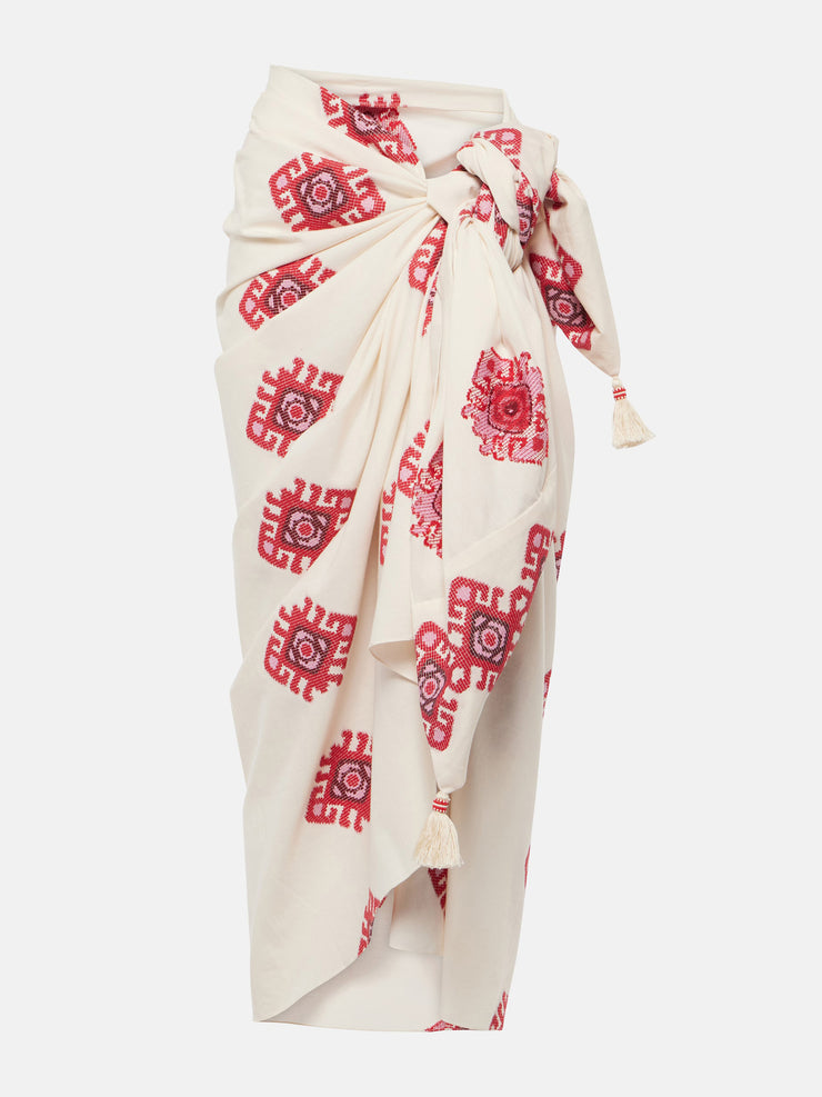 Printed cotton beach cover-up Clothing Johanna Ortiz    - Collagerie