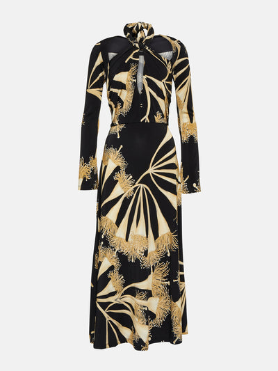 Johanna Ortiz Halterneck jersey midi dress at Collagerie