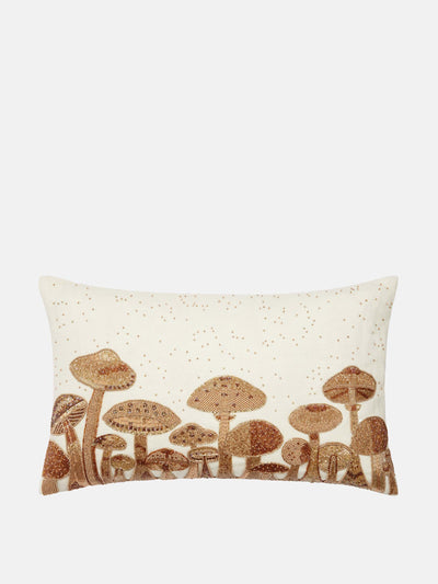 Jonathan Adler Botanist Mushroom Field linen cushion at Collagerie