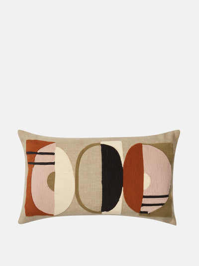 Jonathan Adler Embroidered linen cushion at Collagerie