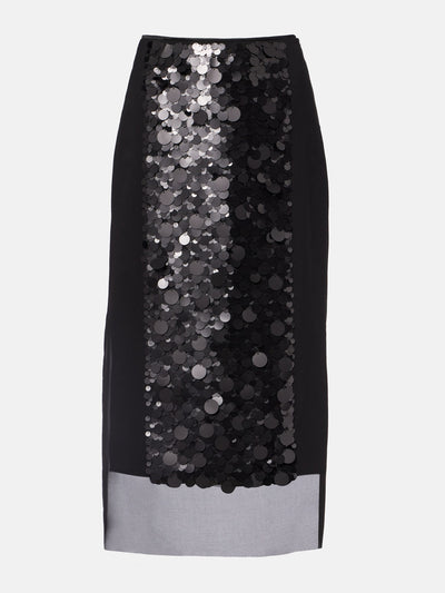 Joseph Cambo sequined chiffon midi skirt at Collagerie