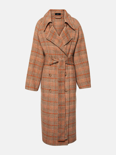 Joseph Checked wool-blend coat at Collagerie