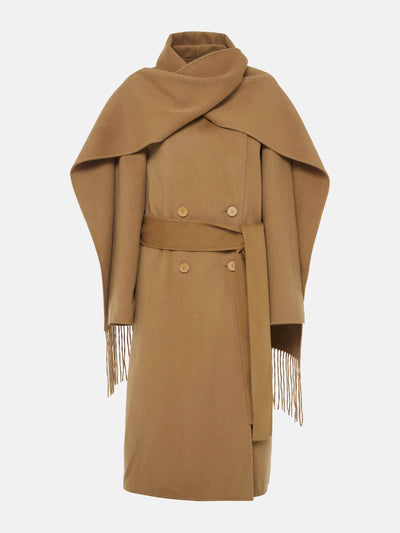 Joseph Lepage caped wool and silk wrap coat at Collagerie