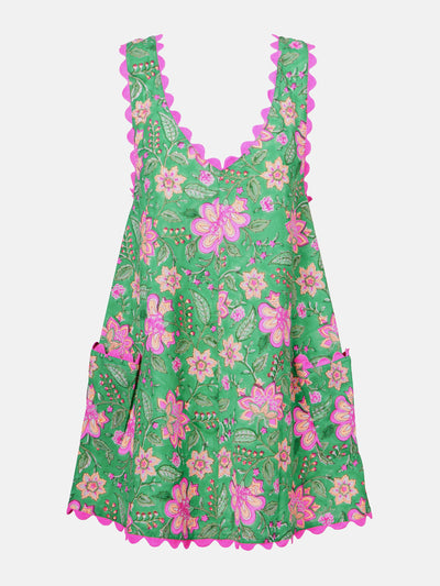 Juliet Dunn Floral printed cotton minidress at Collagerie