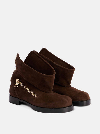 JW Anderson Suede biker boots at Collagerie