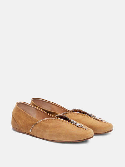 JW Anderson Biker suede ballet flats at Collagerie