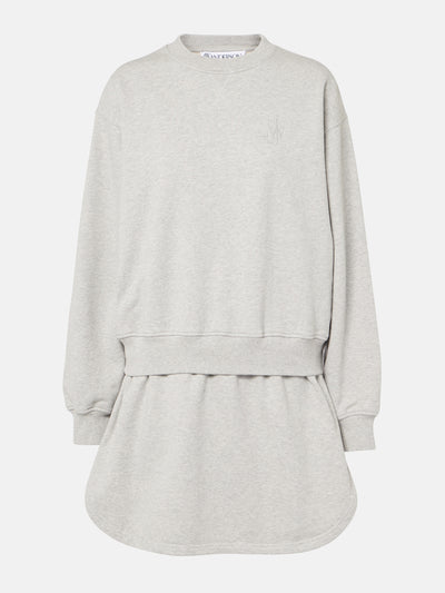 JW Anderson Layered cotton jersey sweatshirt dress at Collagerie