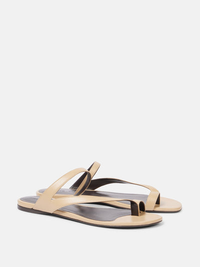 Khaite Aimee leather sandals at Collagerie