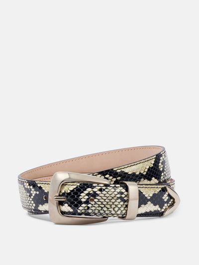 Khaite Benny snake-effect leather belt at Collagerie