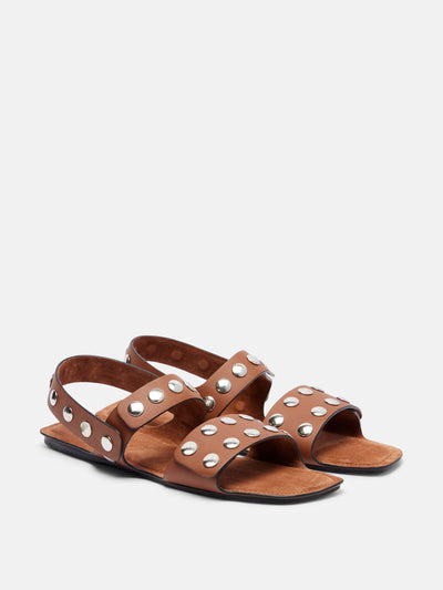 Khaite Boden studded leather sandals at Collagerie