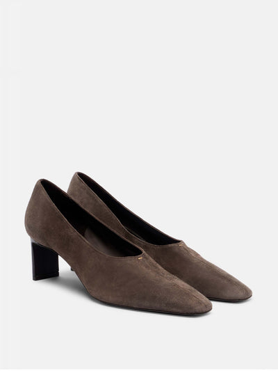 Khaite Celia 50 suede pumps at Collagerie